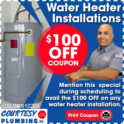$100.00 OFF Water Heater Installations